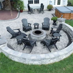 Serafina Fire Pit by Nicolock in Granite City Color
