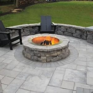 Belvedere Fire Pit by Nicolock in York Brown color