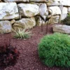 Landscape with Rustic Red decorative stone. Decorative Red stone for sale near me in Lebanon PA.