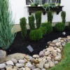 Landscape with Shenandoah 1-3" decorative stone. Decorative Shenandoah River stone for sale near me in Lebanon PA.