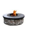 Fire Pit with Classic Black Steel Insert