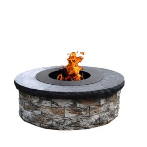 Fire Pit with Classic Black Steel Insert