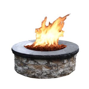 Fire Pit with Gas Fire Gear burner