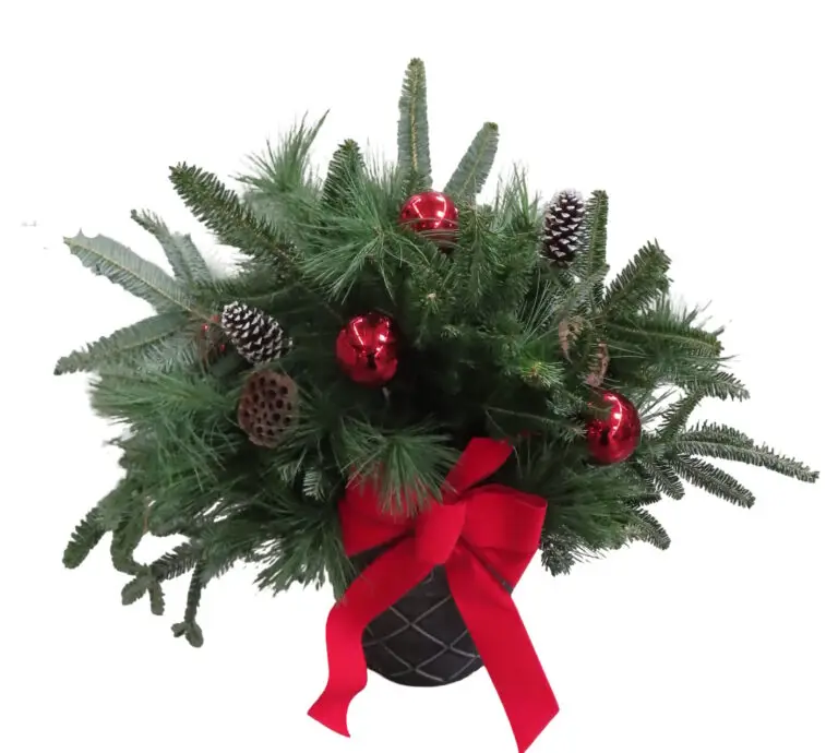Red Ornaments & Pine Cones