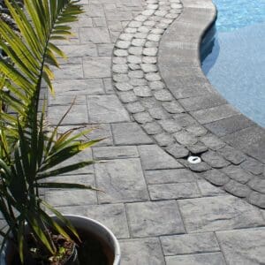 Mosaic paver by Nicolock in Raven color
