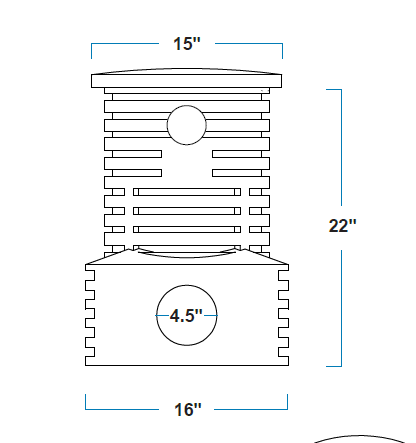 EasyPro 16 Square Pump Vault Dim